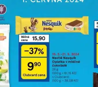 Tesco Nestlé nesquik oplatka nabídka