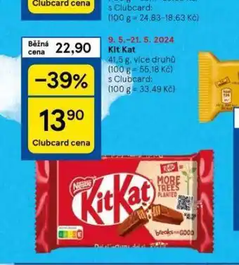 Tesco Kitkat nabídka