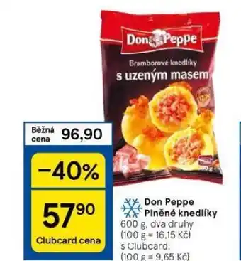 Tesco Don peppe plněné knedlíky nabídka