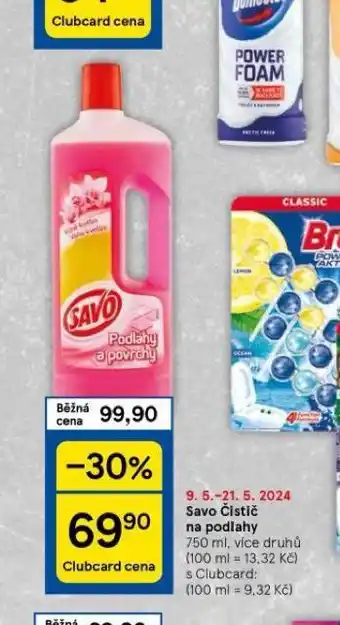 Tesco Savo čistič na podlahy nabídka