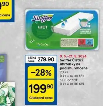 Tesco Swiffer čisticí ubrousky na podlahu nabídka