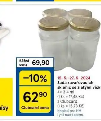 Tesco Sada zavařovacích sklenic nabídka