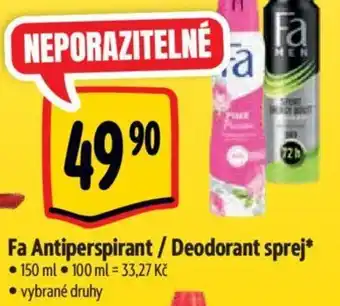 Albert Fa Antiperspirant / Deodorant sprej nabídka