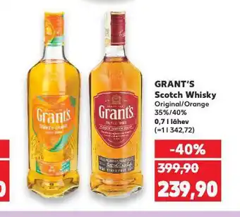 Kaufland Grant´s scotch whisky nabídka