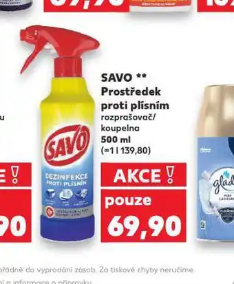 Kaufland Savo prostředek proti plísním nabídka