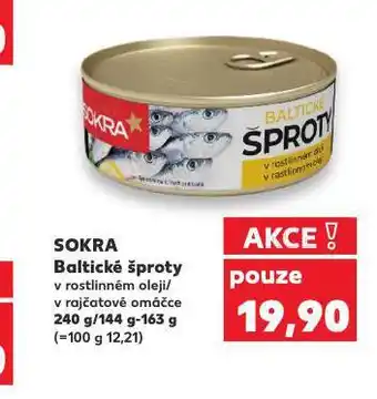 Kaufland Sokra baltické šproty nabídka