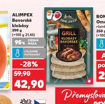 Kaufland Bavorské klobásy nabídka