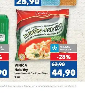 Kaufland Vinica halušky nabídka