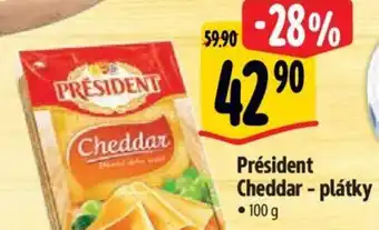 Albert Président Cheddar - plátky nabídka