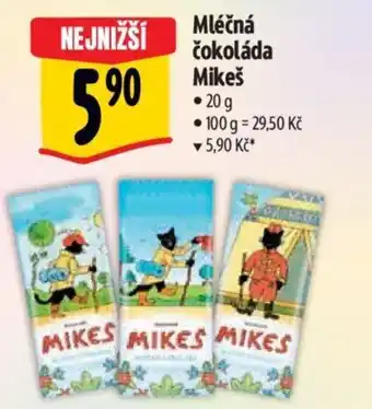 Albert Mléčná čokoláda Mikeš nabídka