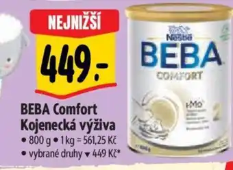 Albert BEBA Comfort Kojenecká výživa nabídka