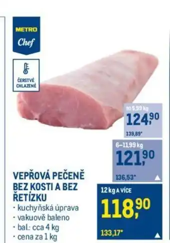 Makro VEPŘOVÁ PEČENĚ BEZ KOSTI A BEZ ŘETÍZKU nabídka