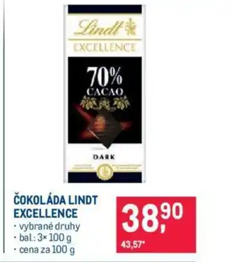 Makro ČOKOLÁDA LINDT EXCELLENCE nabídka