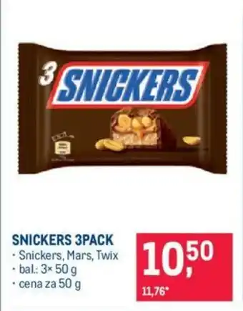 Makro SNICKERS 3PACK nabídka