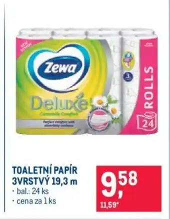 Makro TOALETNÍ PAPÍR 3VRSTVÝ 19,3 m nabídka