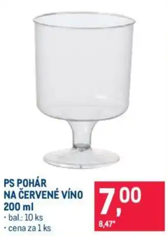 Makro PS POHÁR NA ČERVENÉ VÍNO 200 ml nabídka