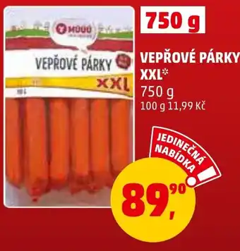 Penny Market VEPŘOVÉ PÁRKY XXL nabídka