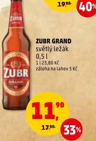 Penny Market ZUBR GRAND 0.5L nabídka