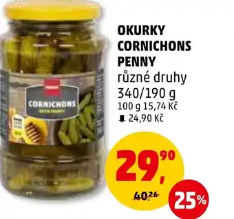 Penny Market OKURKY CORNICHONS nabídka