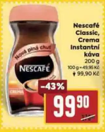 Billa Nescafé Classic, Crema Instantní kava nabídka