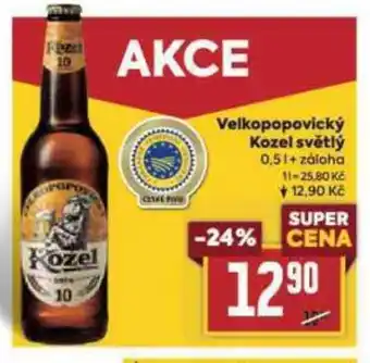 Billa Velkopopovický Kozel světlý nabídka