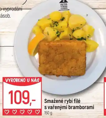 Globus Smažené rybí filé s vařenými bramborami nabídka