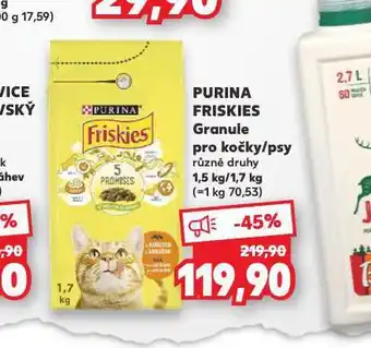 Kaufland Purina friskies granule pro psy nabídka