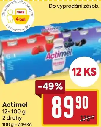 Billa Actimel nabídka