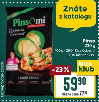 Billa Pinsa nabídka