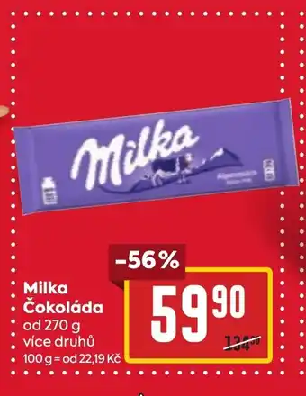 Billa Milka Čokoláda nabídka