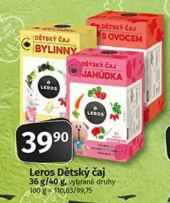 COOP TIP Leros Dětský čaj 36 g/40 g nabídka