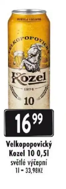 Qanto Velkopopovický Kozel 10 0,5L nabídka