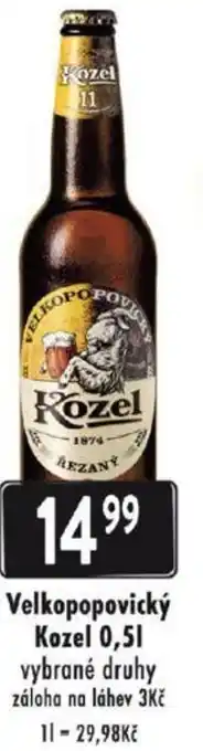 Qanto Velkopopovický Kozel 0,5L nabídka