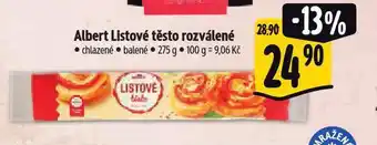 Albert Albert listové těsto rozválené nabídka