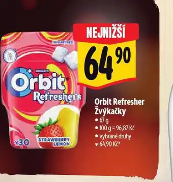 Albert Orbit refresher žvýkačky nabídka