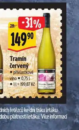 Albert Tramín červený nabídka