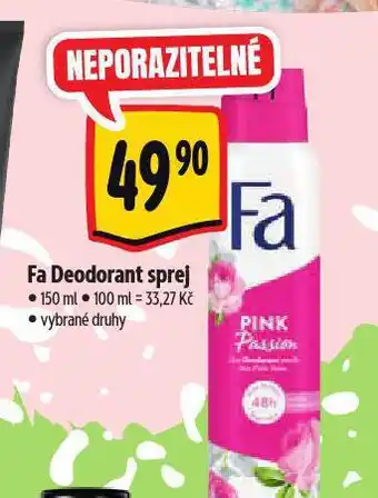 Albert Fa deodorant sprej nabídka
