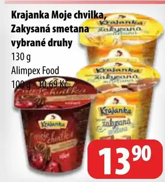 Krajanka Moje chvilka, Zakysaná smetana vybrané druhy