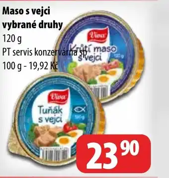 Maso s vejci vybrané druhy