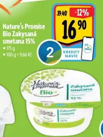 Albert Nature's Promise Bio Zakysaná smetana 15% nabídka