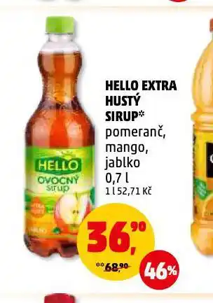 Penny Market Hello extra hustý sirup nabídka