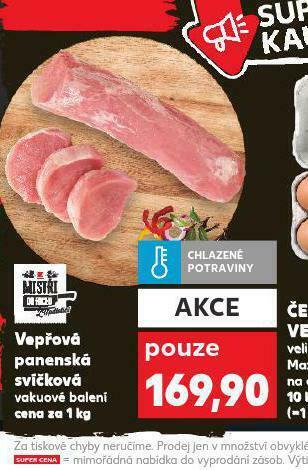 Kaufland Vepřová panenská svíčková nabídka