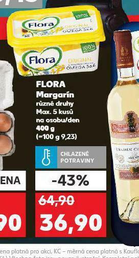 Kaufland Flora margarín nabídka