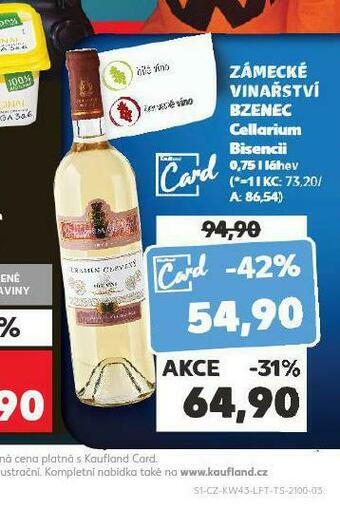 Kaufland Zámecké vinařství bzenec nabídka