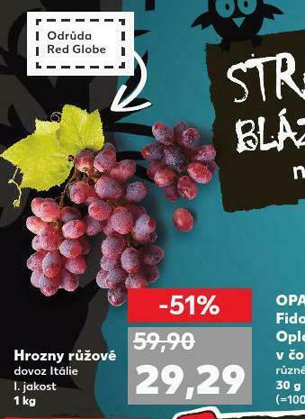 Kaufland Hrozny růžové nabídka