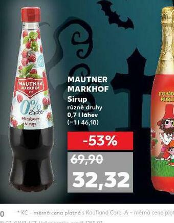 Kaufland Mautner markhof sirup nabídka