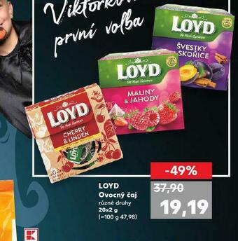Kaufland Loyd ovocný čaj nabídka