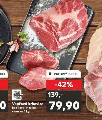 Kaufland Vepřová krkovice bez kosti nabídka