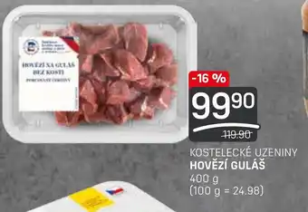 Flop KOSTELECKÉ UZENINY HOVĚZÍ GULÁŠ nabídka
