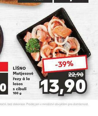 Kaufland Matjesové řezy á la losos s cibulí nabídka